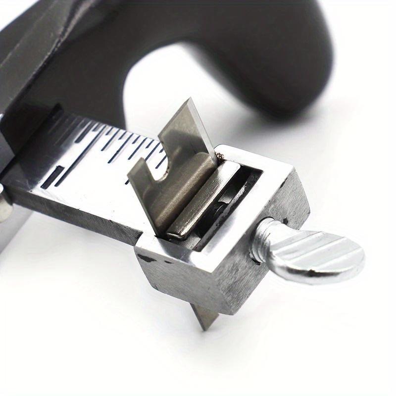 1 шт. Профессиональный острый резак для кожаных ремней, шнуров, ремней, регулируемый ручной инструмент для DIY-резки с 2 лезвиями, Инструменты для рукоделия по коже