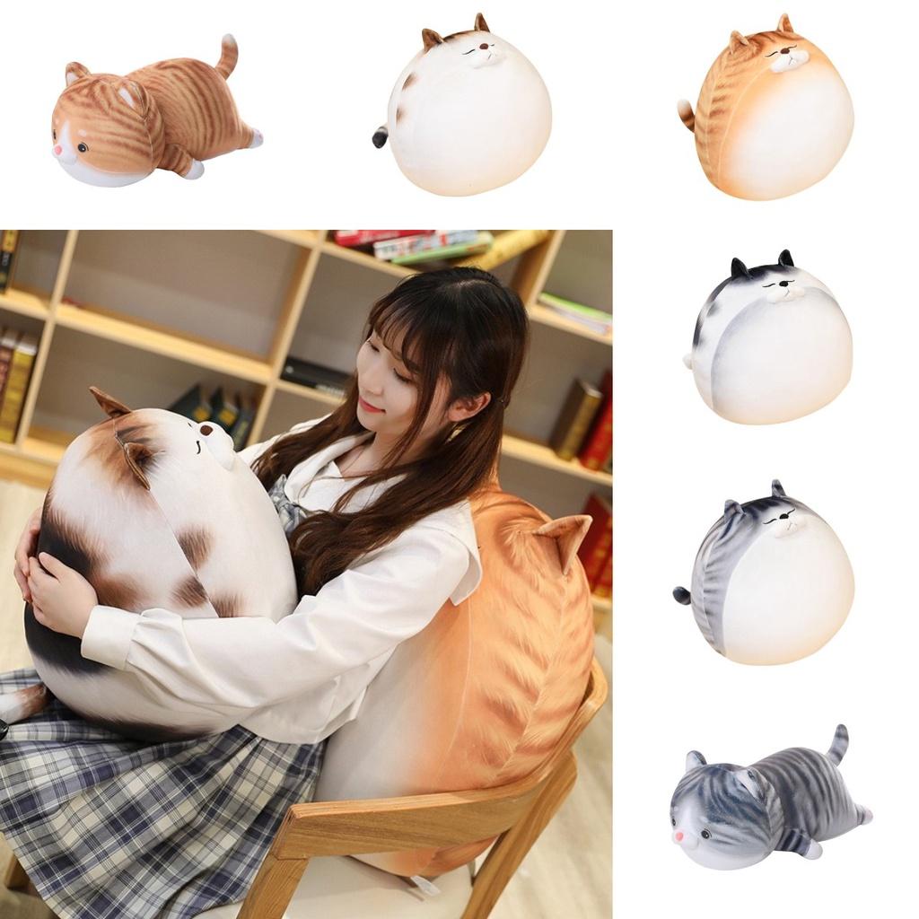 Big Huggable Cat Plushie For Bedtime Cuddles With Realistic Design And Smooth Stitching