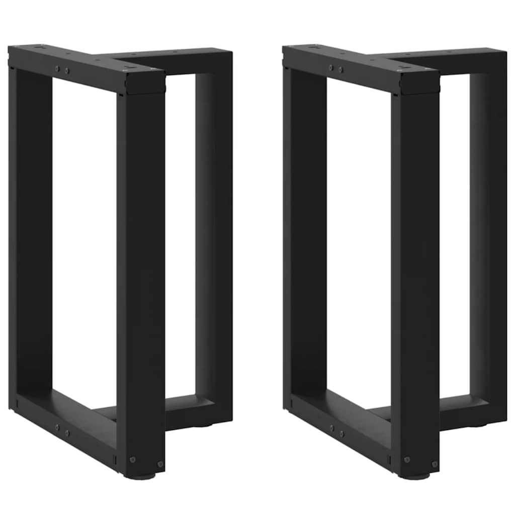 Vidaxl Nogi Do Stołu Jadalnego, 2 Pcs., Czarne, 60X35X(72-73) Cm, Stal