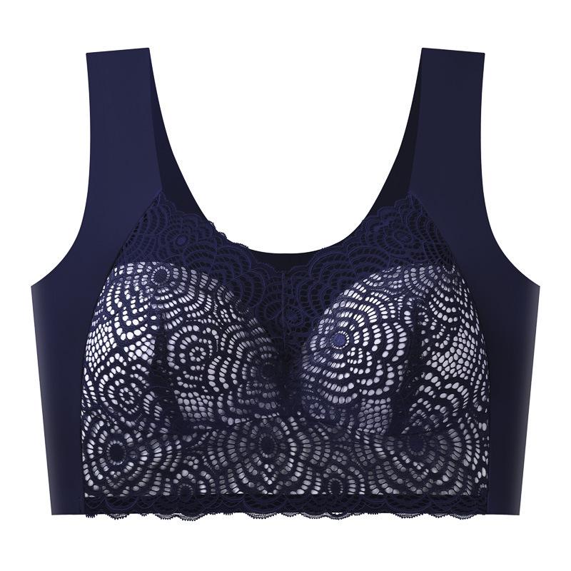 Кружевной пуш-ап бюстгальтер для сна большого размера - без косточек, тонкий и сексуальный жилет
