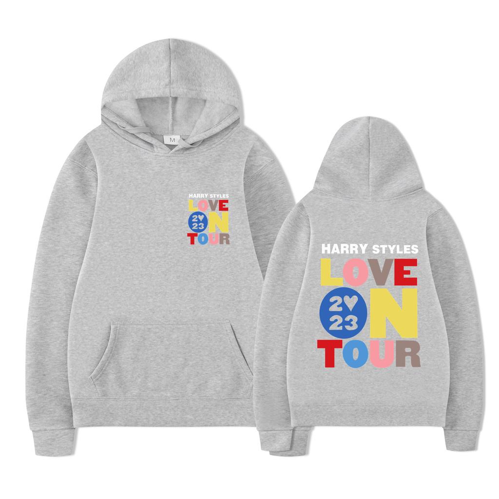 Love on Tour Print Fashion Sweatshirt Hip Hop Casual Tops Oversize Unisex Autumn Winter Fleece Streetwear Tops