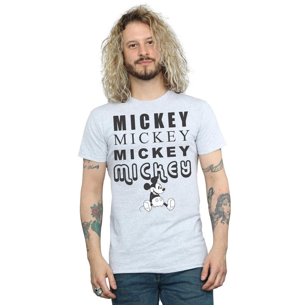 Disney Mens Mickey Mouse Sitting T-Shirt