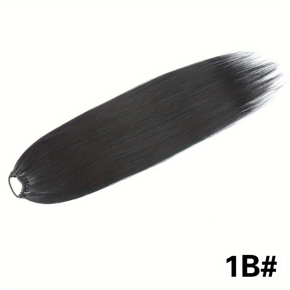 MISS WIG Длинный прямой хвостик, 24-дюймовый хвостик, наращивание волос, синтетические волосы на резинке, шиньон, термостойкие аксессуары для волос