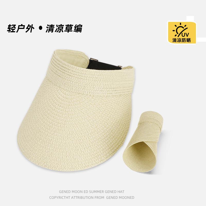 Летняя солнцезащитная шляпа уличная дорожная шляпа с козырьком полями повязка на голову соломенная шляпа модная универсальная шляпа с открытым верхом детская