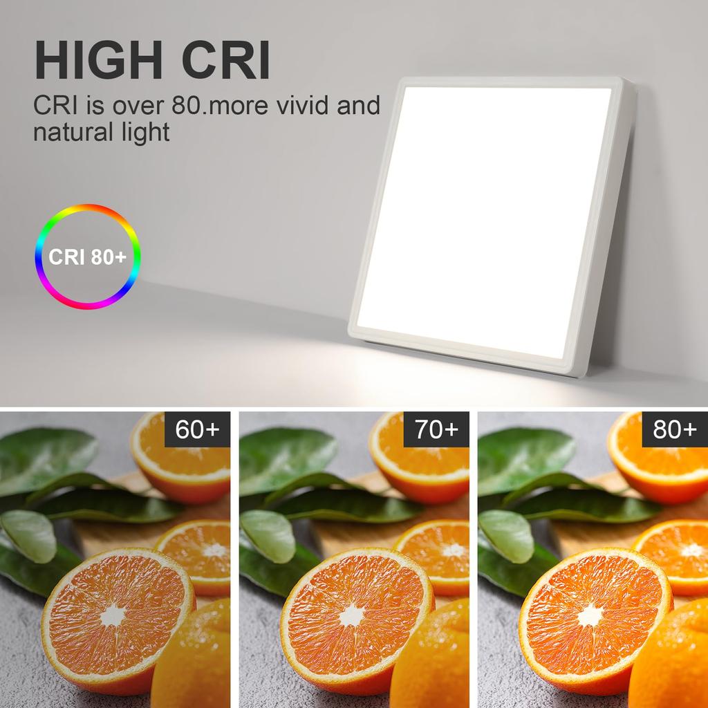 Современный квадратный светодиодный компактный потолочный светильник для ванной комнаты, спальни, балкона, коридора, естественного света 5000К Диаметр 30 см