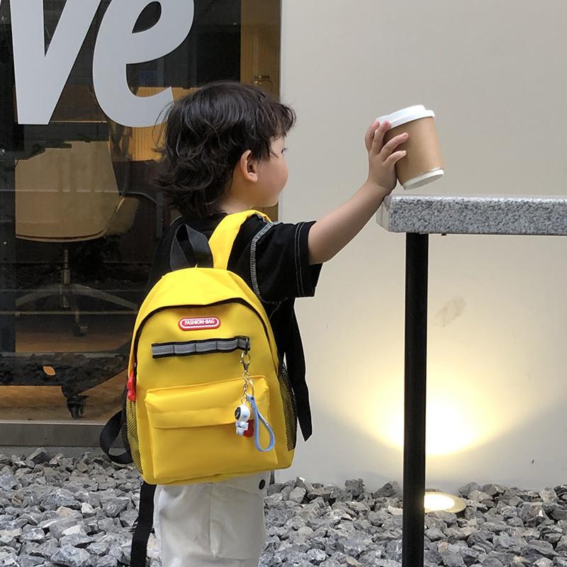 Стильный однотонный рюкзак большой вместимости для детского сада, унисекс дизайн