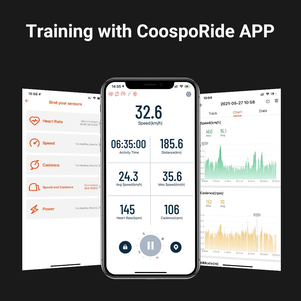 CooSpo New Bicycle Speed And Cadence 5.0 ANT+ Wireless Waterproof For Wahoo Zwif Garmin Etrex 30 Dual Sensor Bluetooth