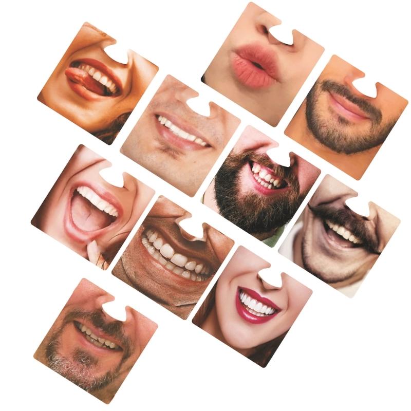 Pack of 10 Party Mask and Cup Mat Set Versatile Coaster Set Face Covers Cup Mats Cup Pads Paper Material for Cups