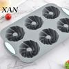 Creative Ice Cube Tray 6-Cavity Silicone Wreath Mold Christmas Baking for Cupcakes DIY Soap Chocolates Flexible Craft & Holiday Treats Reusable