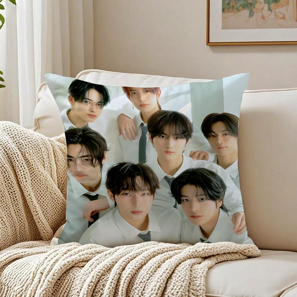 band energetic EEENHYPEN Cushion Cover Pillowcase Antidustmite living Room Sofa Decor Cushion Room