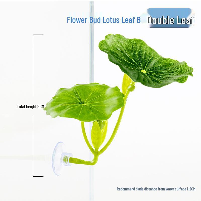 Lotus Leaf Resting Bed for Fish Tanks - Simulated Aquatic Plant Decor