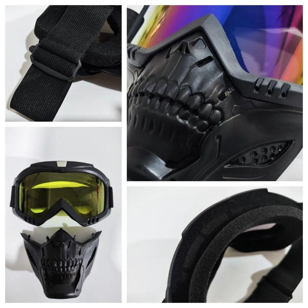 Наголовные очки Skull Head Мотоциклетные очки Защита глаз Мотокросс Skulls Mask Безопасность