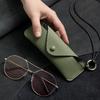 Yousheng Portable Glasses Storage Bag with Lanyard Soft Faux Leather Sunglasses Case Women Men Myopia Eyeglass Organizer Outdoor Travel Glasses Bag