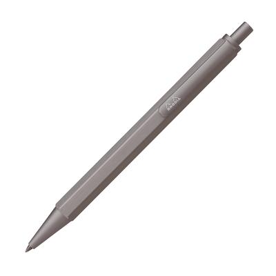 Шариковая ручка Rhodia Script 0,7 мм, шестигранный стержень, алюминиевый корпус, обработка волосяной линией, масляные чернила низкой вязкости, серебро RHODIA SCRIPT cf9281