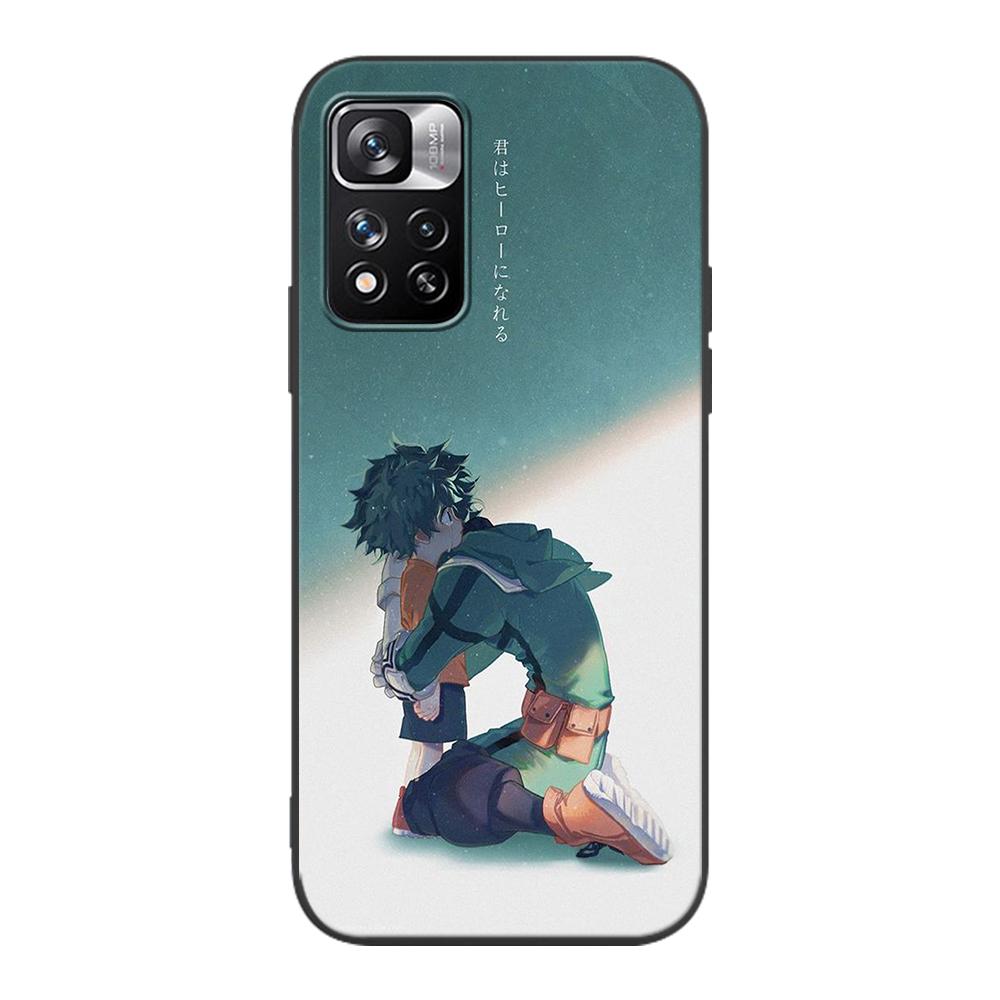 Аниме Моя геройская академия Чехол для Xiaomi Redmi Note 9S 9 8 10 11 Pro 9C 9A 7 8T 7A 8A 6A 6 10S Черный Мягкий Силиконовый Чехол для Телефона