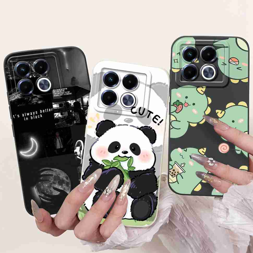 Cute Lovely Cat Silicon Case For Infinix Note 40 5G X6852 Shockproof Funda Back Cover For Infinix Note 40 X 40X Note40 5G Bumper