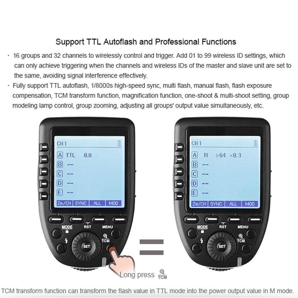 Беспроводной триггер вспышки Godox TTL с беспроводной высокоскоростной синхронизацией для цифровой зеркальной камеры Sony Xpro-S 2.4G 1/8000 с [Товар]