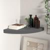 VidaXL Floating Corner Shelf High-gloss Grey 35x35x3.8 Cm MDF