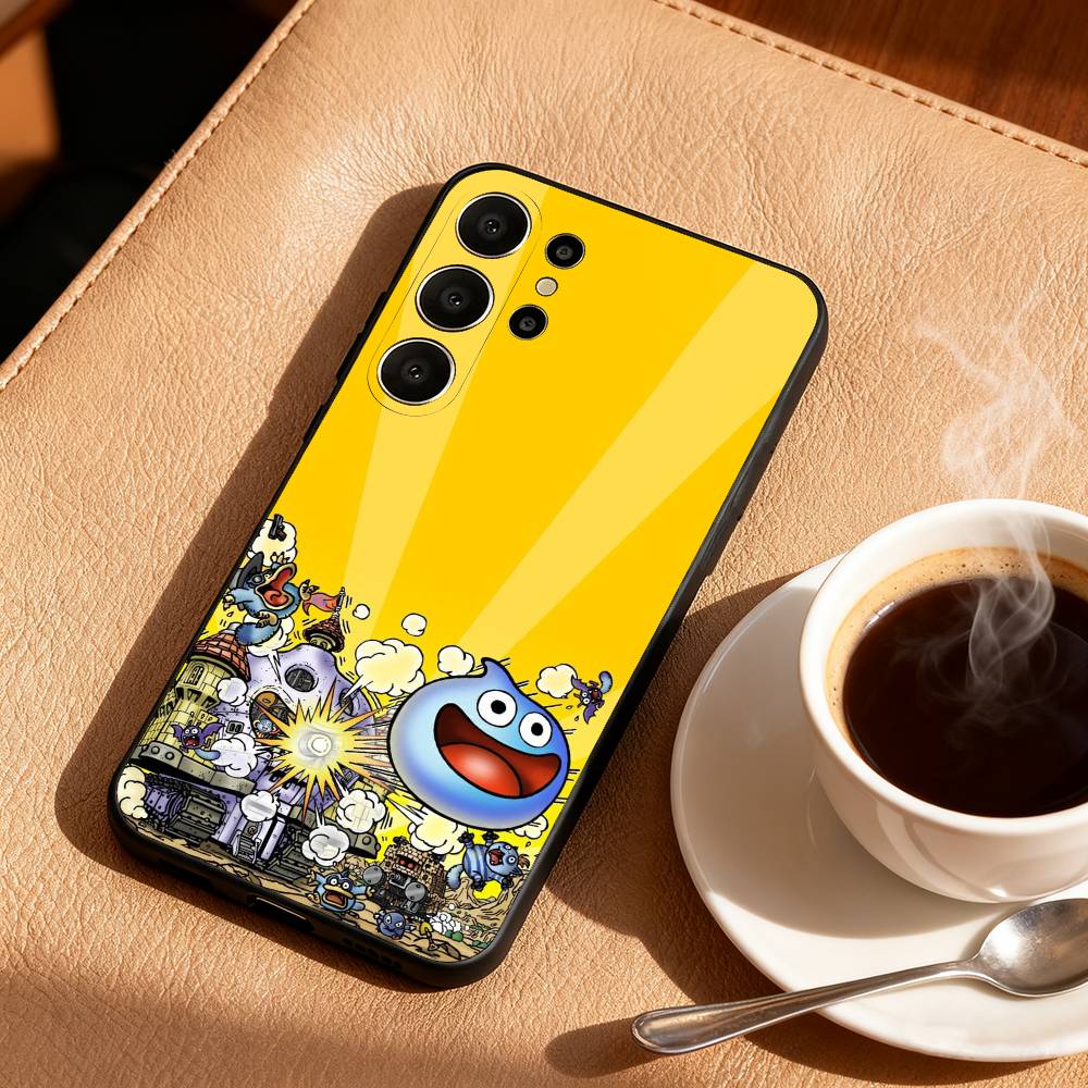 1 шт. Милый Прыгучий D-Дракон S-слизь Чехол для телефона Для Samsung S26,S25,24,23,22,30,21,10,9,Ultra,Plus,Lite,FE Мягкий Черный Чехол