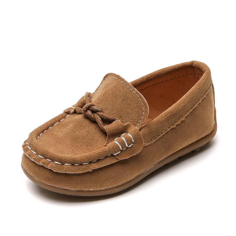 Boys Loafers Spring Autumn Moccasins Slip-on Fashion British Style Shallow Children's Flat Shoes Solid Color Kids Causal Shoes