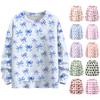 Women's Casual Long Sleeve Bow Woolen Sweatshirt Fall  Vacation Long Sleeve Pullover