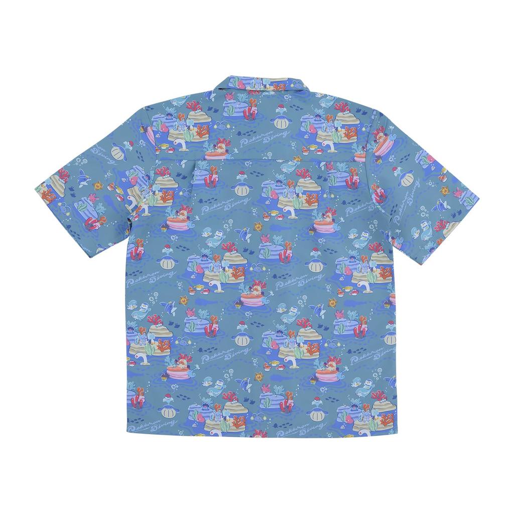 Pokemon Center Оригинальная рубашка Aloha Pokemon Diving Free