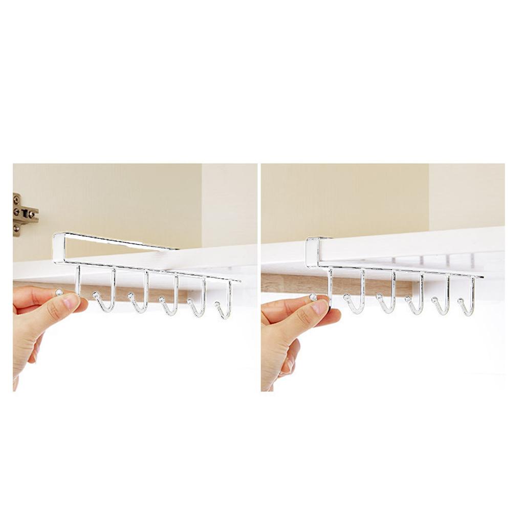 Кружки Чашки Бокалы Крючки для хранения Кухонная утварь Галстуки Ремни Шарф Подвесная крючковая стойка Держатель Под шкаф Шкаф