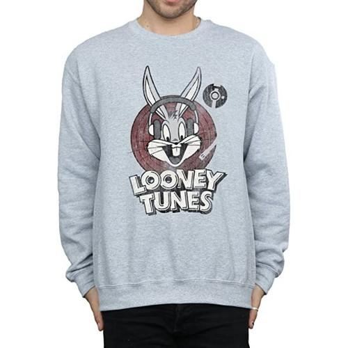 Looney Tunes Mens Bugs Bunny Circle Logo Sweatshirt