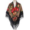 Women's Ethnic Shawl: Russian Tassel Peony Cotton Scarf, Autumn/Winter Warm & Sunscreen