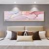 Современный абстрактный длинный розовый мраморный узор постер для спальни, холст, картины, принты, настенные художественные фотографии для гостиной, домашний декор