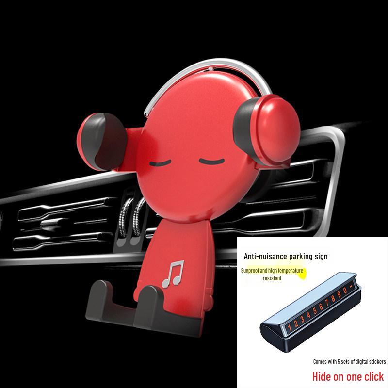 Cute Cartoon Automatic Gravity Air Vent Car Phone Holder Stand