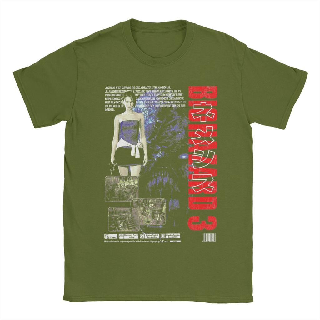 Мужская футболка Resident Evil Biohazard 3 100% хлопок Топы Винтажная с коротким рукавом Футболки с круглым вырезом Классические футболки