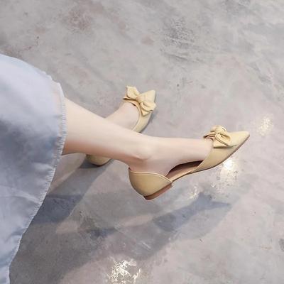 Мода 2025 Лето Новые Слипоны Женские Балетки Острый Носок Принт Большой Размер Универсальная Обувь Повседневная Мода Веревочная Бусина Бант Цветочные Балетки