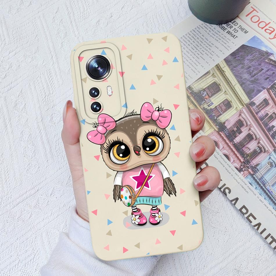For Xiaomi 12 Pro Lite Ultra Phone Cases Butterfly Cat Heart Liquid Silicone Camera Protection Shell Cover For Xiaomi12 Bumper