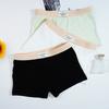 Женские трусы, облегающие однотонные эластичные пояса, хлопковые трусы со средней талией, хорошая воздухопроницаемость, женские боксеры, женское повседневное нижнее белье