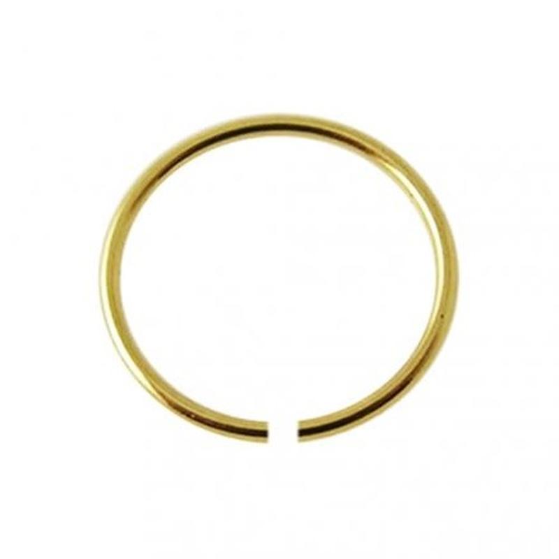 KODY PIERCING 10K Gold Piercing Jewellery Nose and Tragus Hoop Ring Seamless 8mm - Quality Piercing