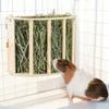 Rack Design Bunny Feeding Holder Wooden Hay Feeder New Small Pets Feeder for Guinea Pig