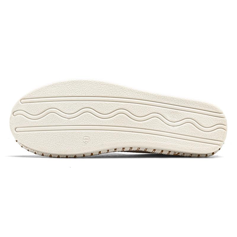 Мужские туфли из ткани Old Beijing 2024 года, новые летние дышащие повседневные туфли с одной педалью, модные универсальные парусиновые туфли