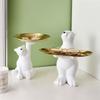 Resin Storage Rack Bear Shaped Storage Display Plate Desktop Ornament Key Storage Tray Jewelry