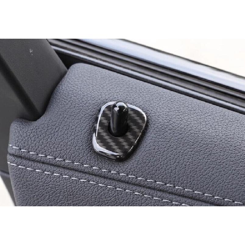 For BMW X3 X4 X3M X4M iX3 Cover Trim Carbon Fiber Door Lock Protection 2018~2024