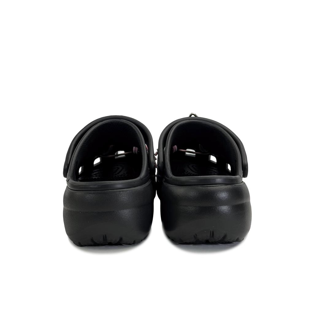Crocs Classic Platform Clog Butterfly Fashion Dreamy Sweet Personality Love Lock Buckle Casual Academy Hole Shoes Women's Black