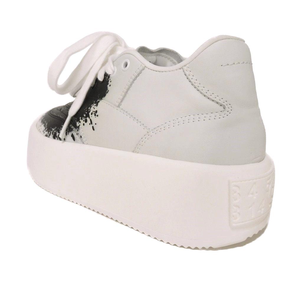 Used 65992 Low-cut Half Paint S59WS0150 7896 37 Platform Shoes White Black 9.4" Unused MM6 Light Gray Women's from