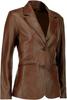 Classic Blazer Women's Lambskin Leather Casual Brown Genuine Stylish Handmade