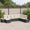 VidaXL 8-Piece Garden Sofa Set with Cushions Black Synthetic Rattan 3359426
