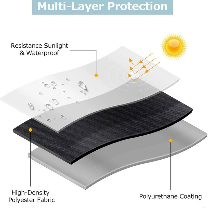 2025 Новые чехлы для тележек 210D полиэстер с серебряным покрытием водонепроницаемые пыленепроницаемые готовы к путешествиям