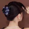 Винтажная заколка для волос в виде акулы в виде синего цветка для женщин - элегантный и модный головной убор