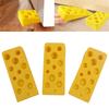 3Pieces Creative Silicone Cheese Door Stop Bottom Wedge Door Open for Classroom Office Home Door Stop Door Wedge