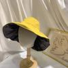 Thin big eaves fisherman basin hat foldable portable vinyl anti-ultraviolet vinyl face small sunshade empty top sunscreen