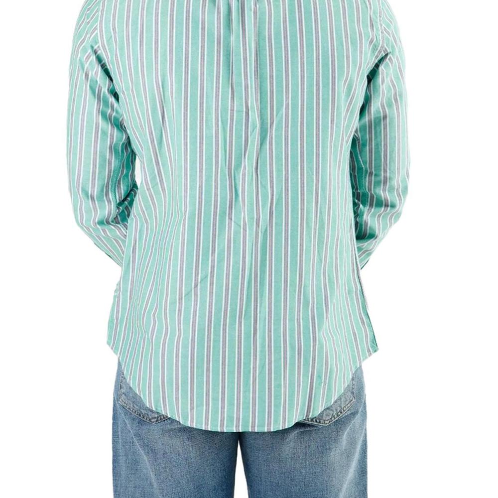 Polo Ralph Lauren Striped Pointed Collar Button Long Sleeve Shirt Men Shirts Blue 710922272OS002