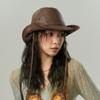 Шляпа ковбоя с широкими полями из искусственной кожи, шляпа панама, ретро шляпа рыбака, для улицы